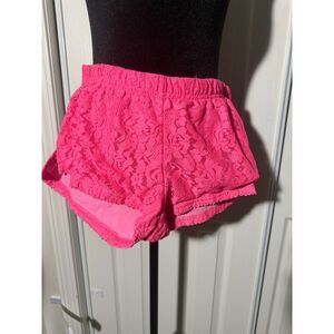 #240 - Women's Medium Bobbie Brooks Pink Lace Sleepwear Shorts